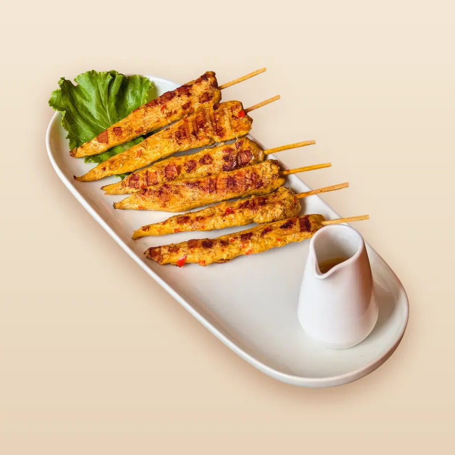 Grilled Chicken Satay with Peanut Sauce